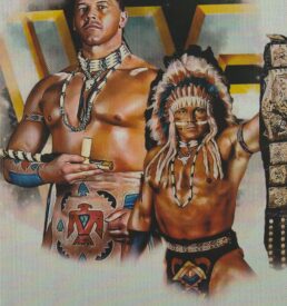 Legendary WWF Tatanka 8 x 10 signed by Tatanka with flat shipping in USA only