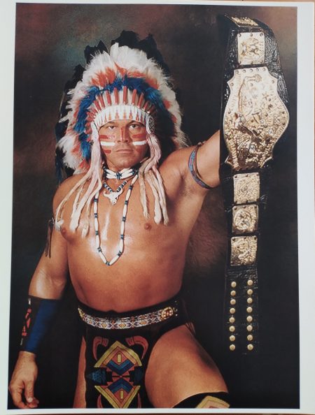 Tatanka with International World Title Belt